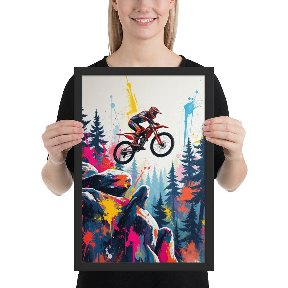 Mountain Bike - Framed Wall Art Print