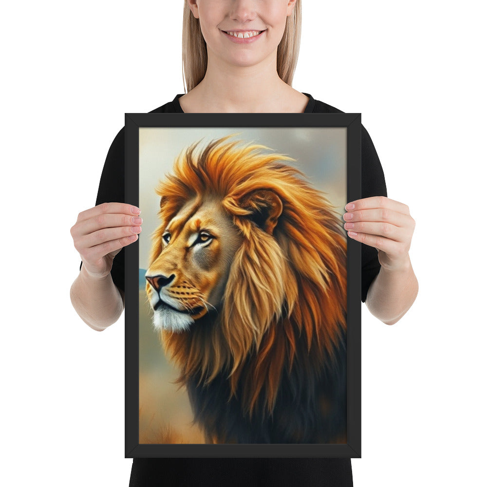 Lion - Framed Wall Art Print