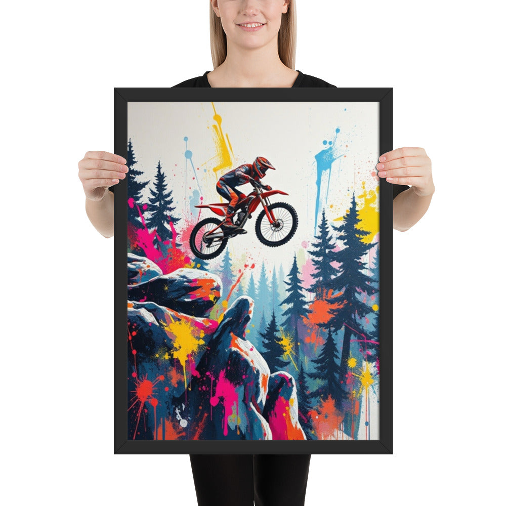 Mountain Bike - Framed Wall Art Print
