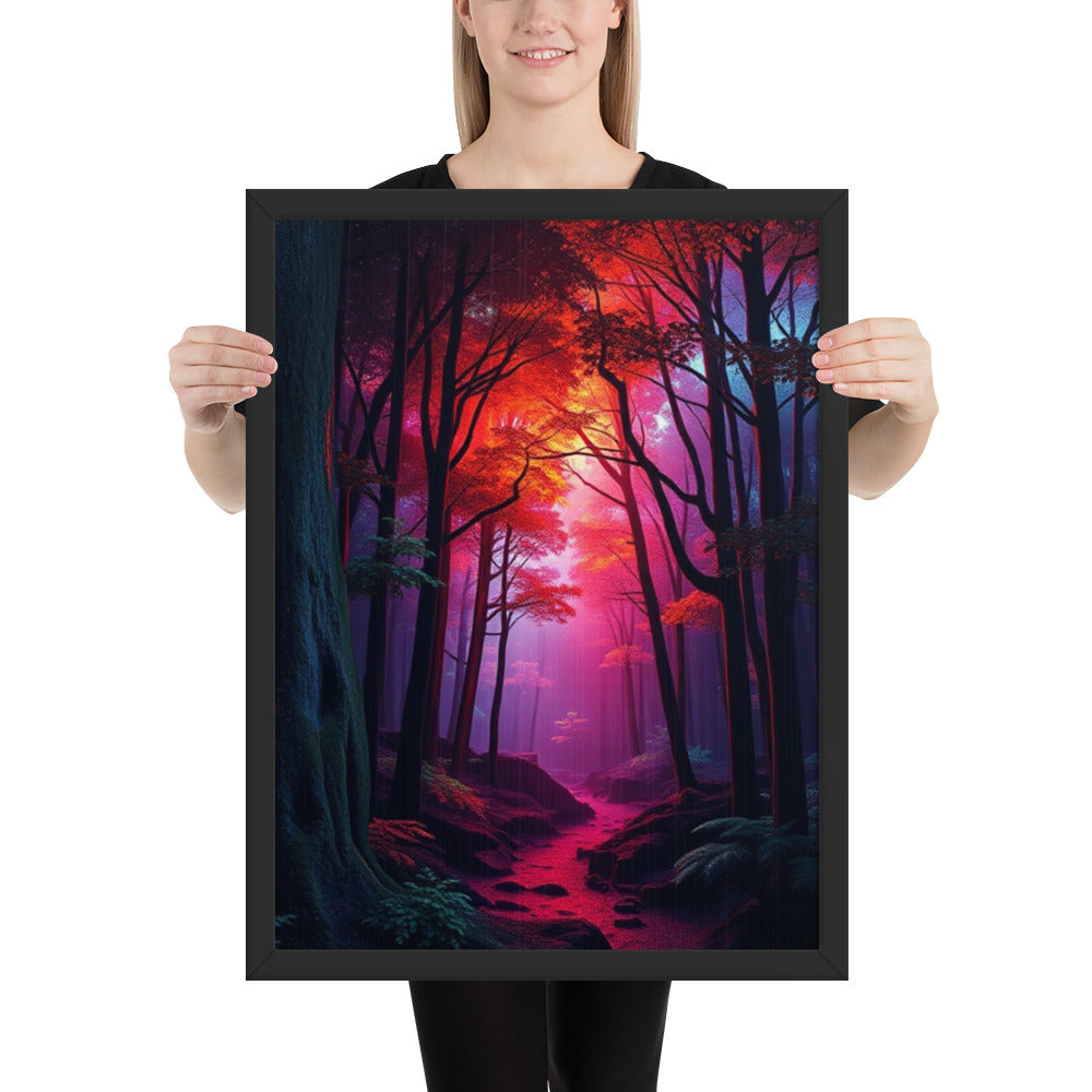 Pink Forest - Framed Wall Art