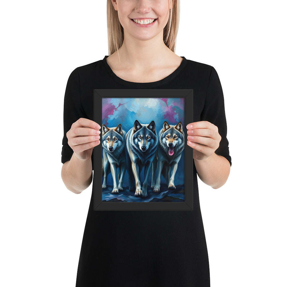 Wolves - Framed Wall Art Print
