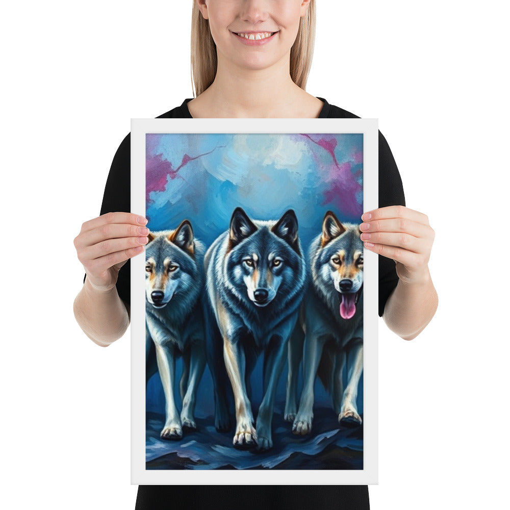 Wolves - Framed Wall Art Print