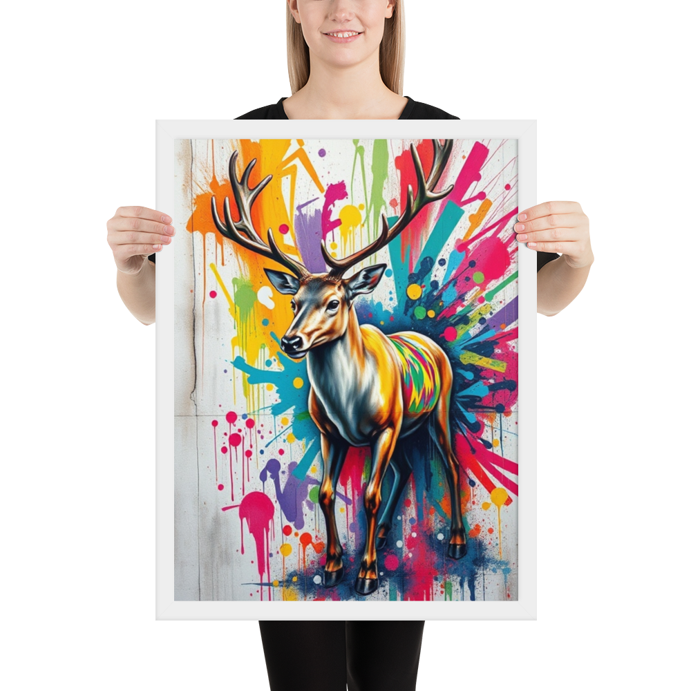 Deer - Framed Wall Art Print