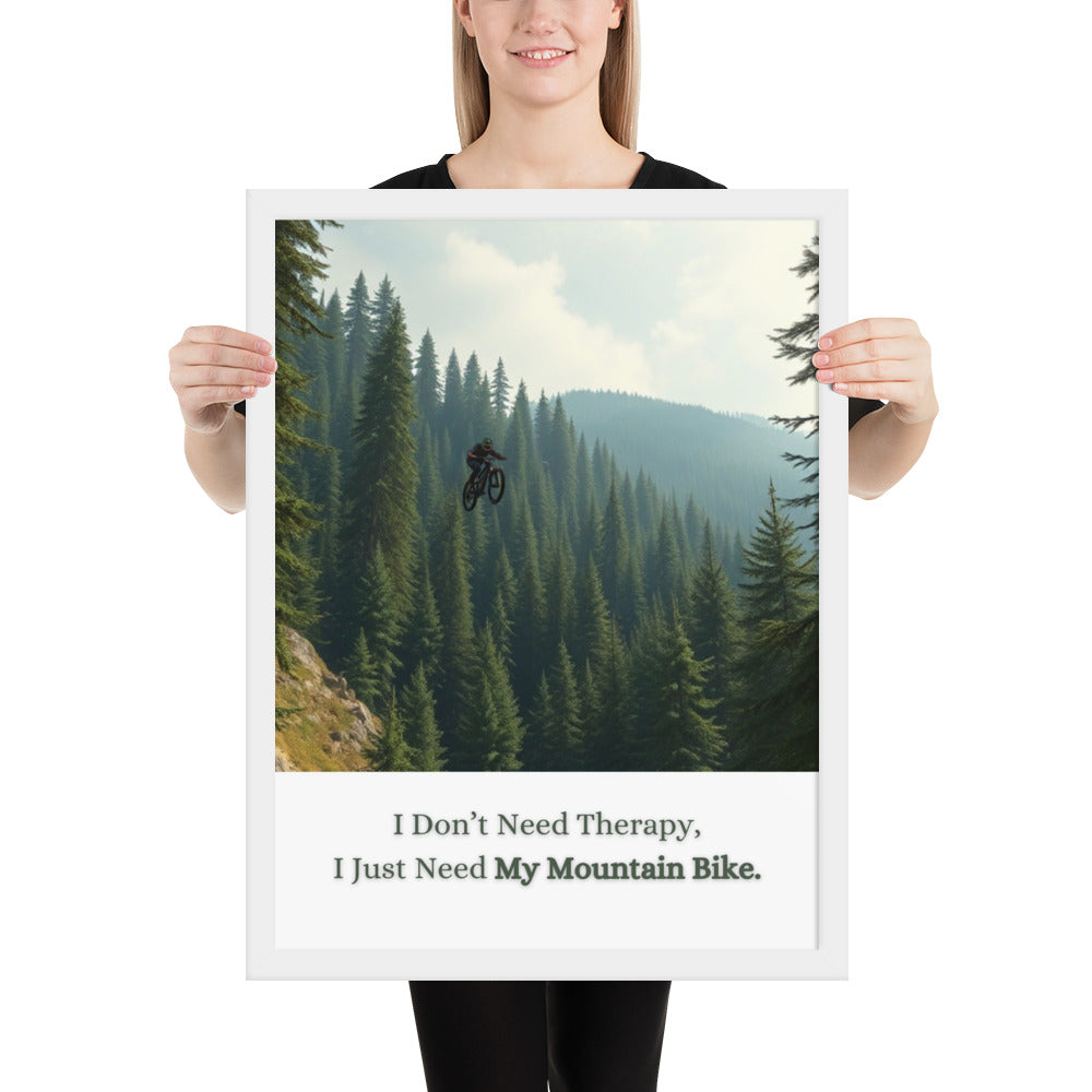 Mountain Bike - Framed Wall Art Print
