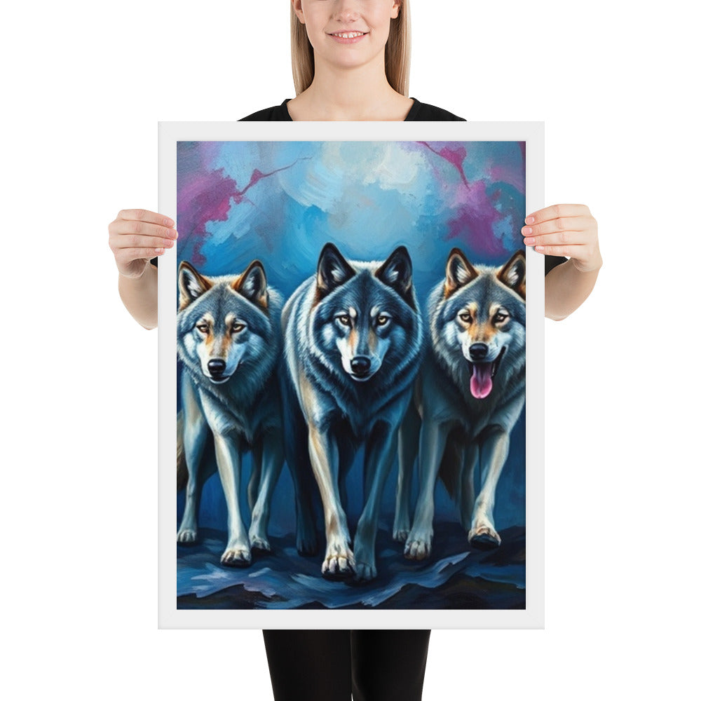 Wolves - Framed Wall Art Print
