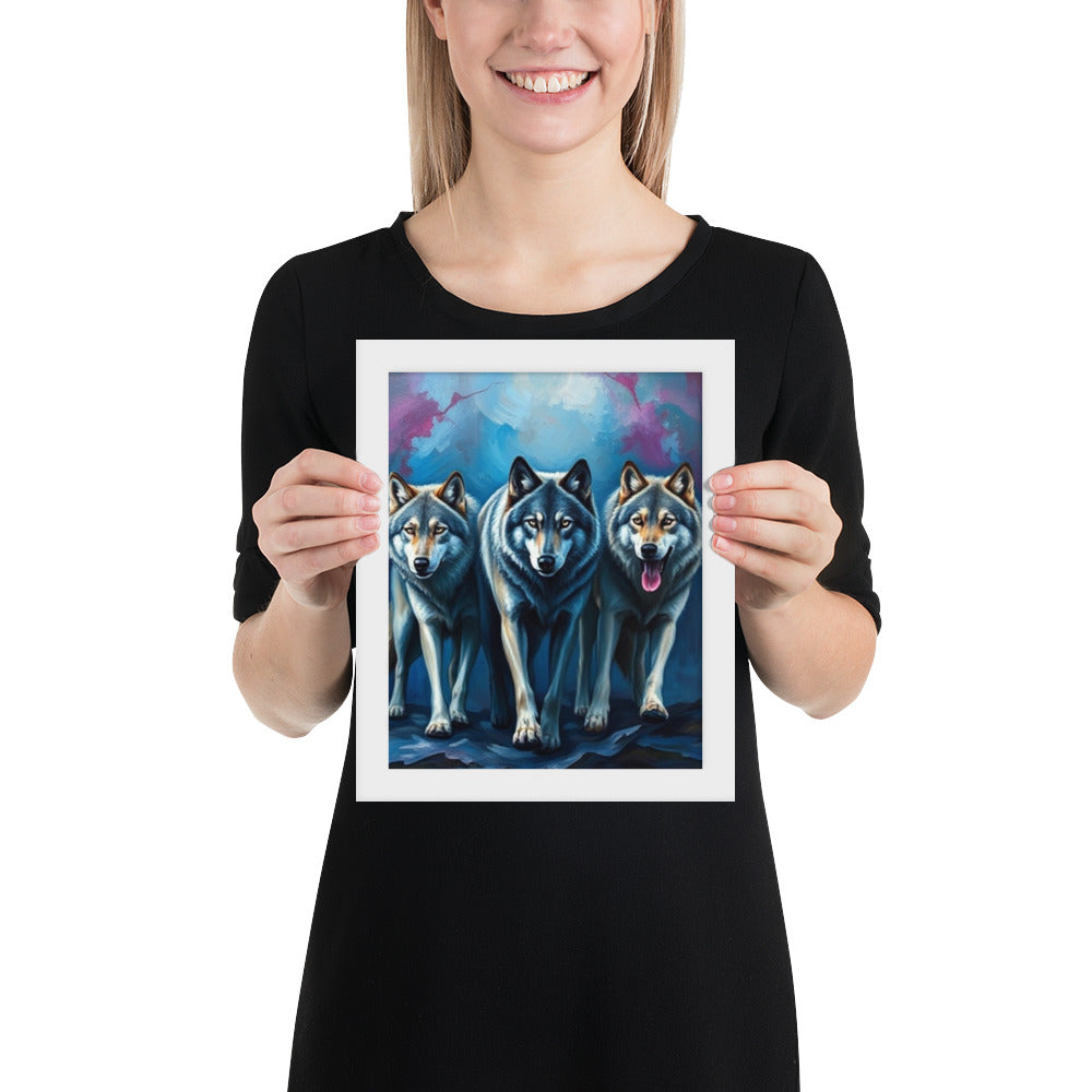 Wolves - Framed Wall Art Print