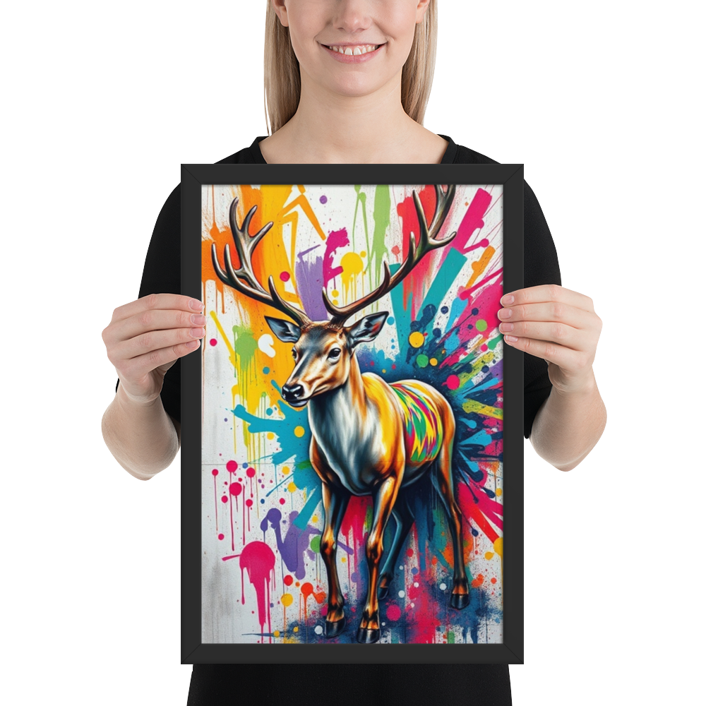 Deer - Framed Wall Art Print