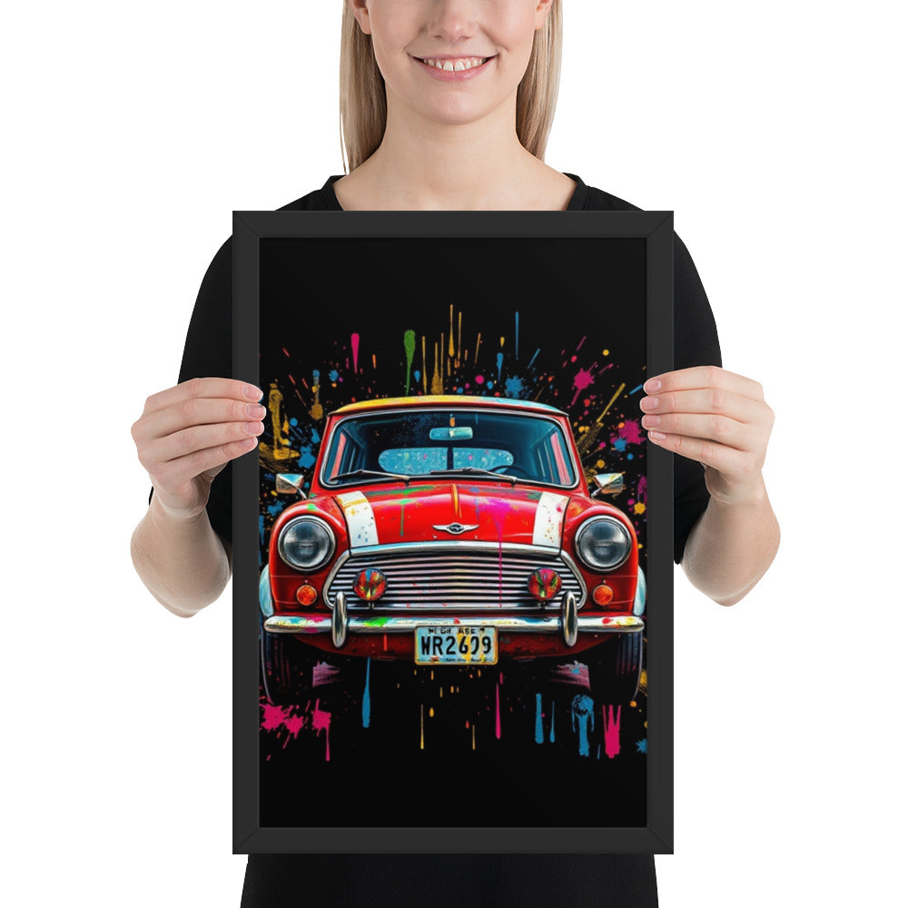 Rover Mini Cooper - Framed Wall Art Print