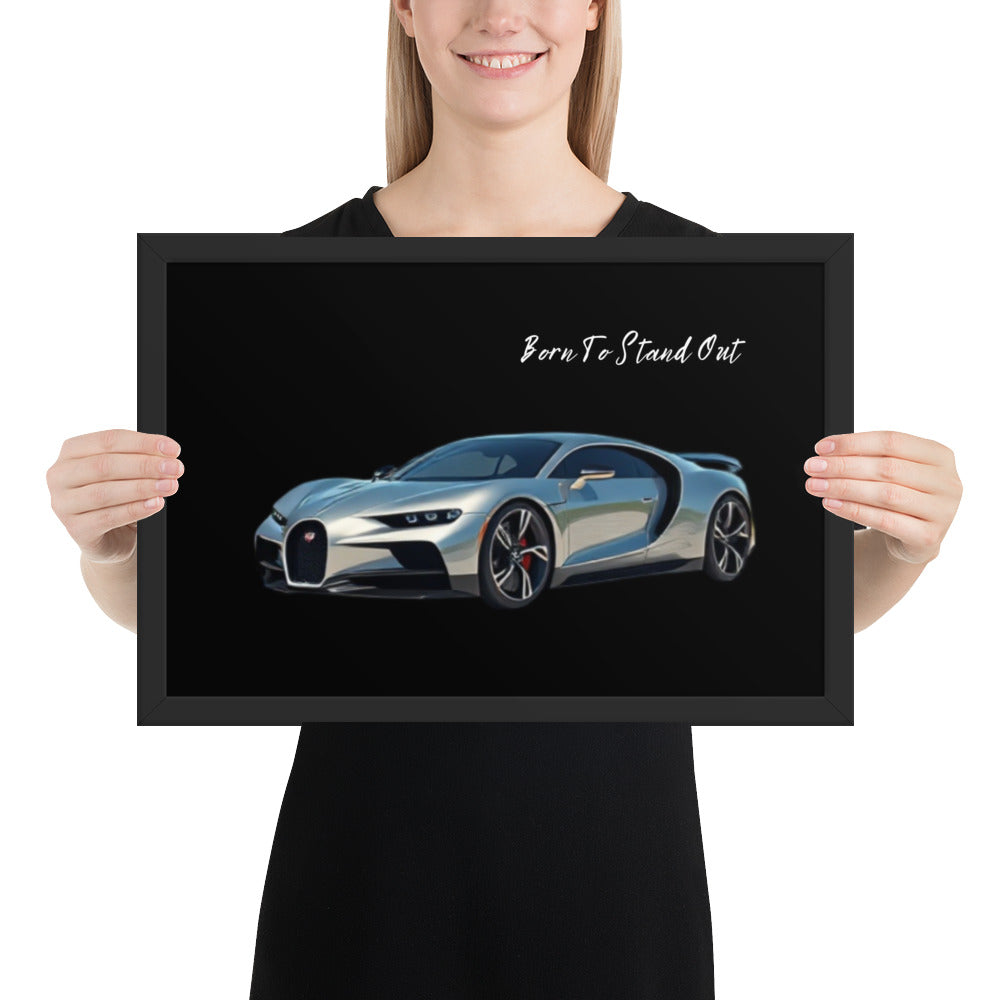 Bugatti Chiron - Framed Wall Art Print