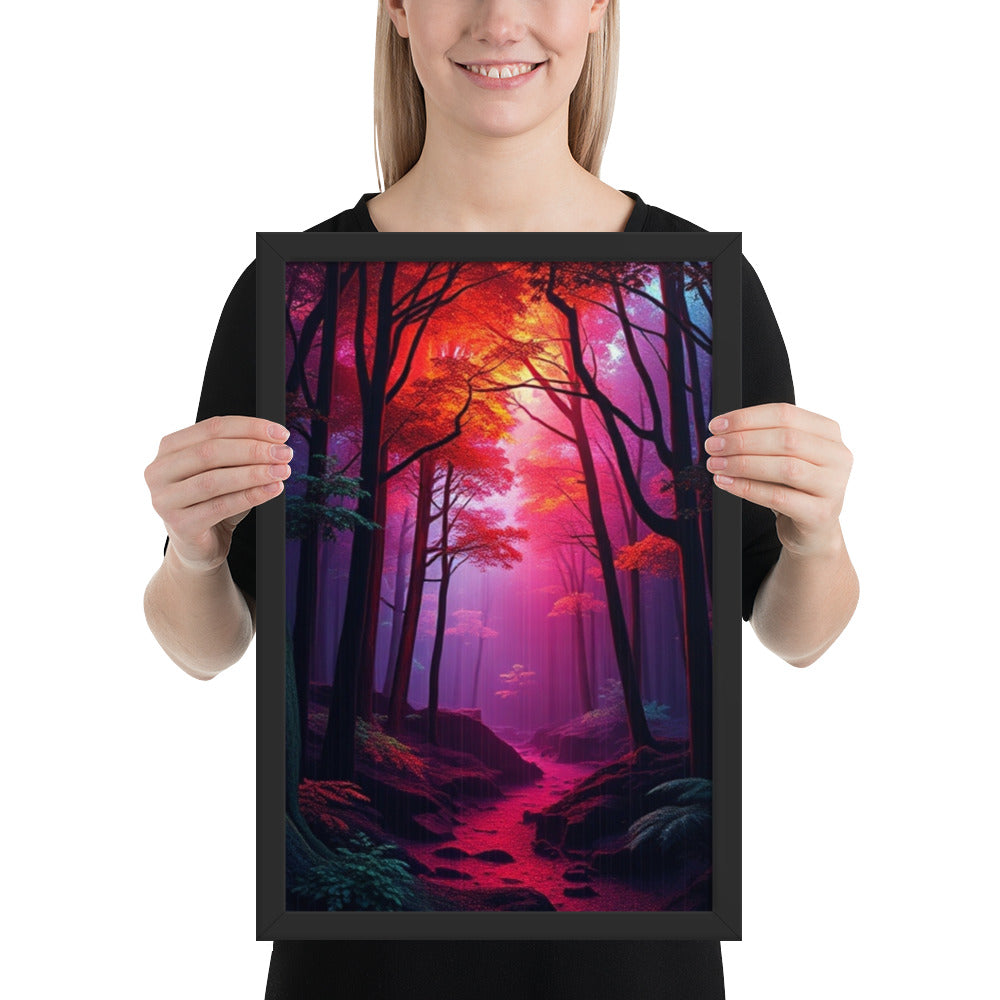 Pink Forest - Framed Wall Art