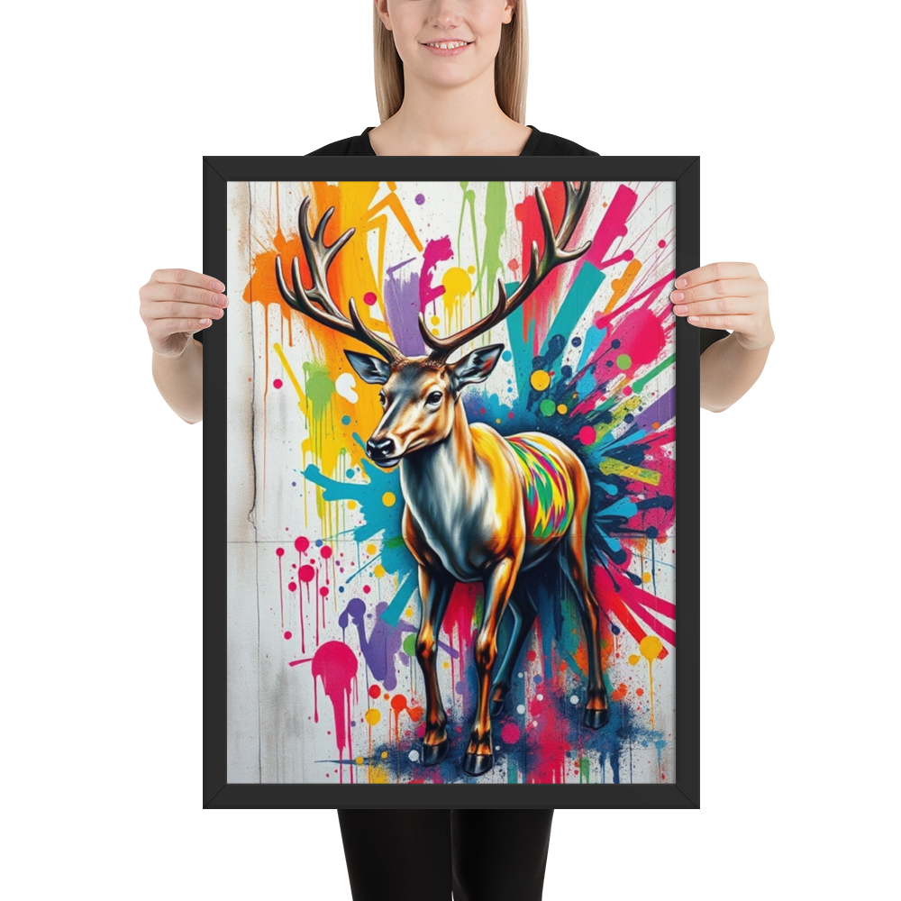 Deer - Framed Wall Art Print