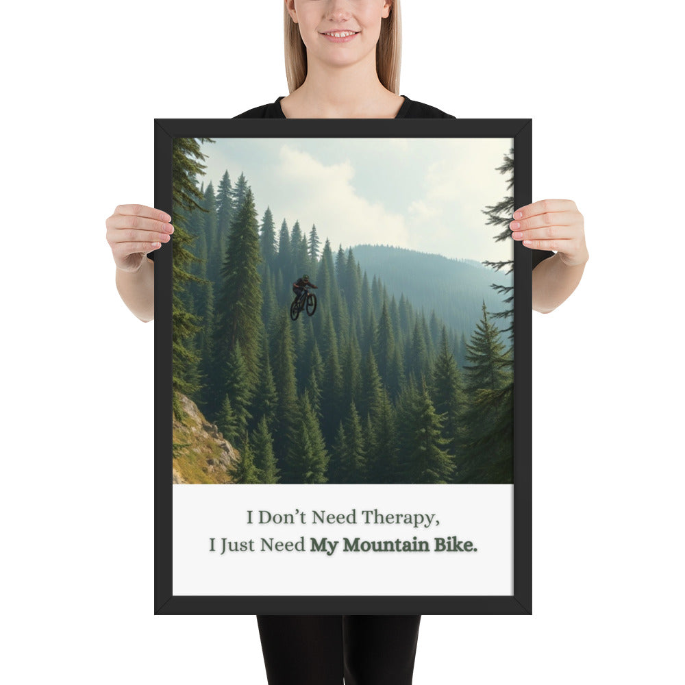 Mountain Bike - Framed Wall Art Print