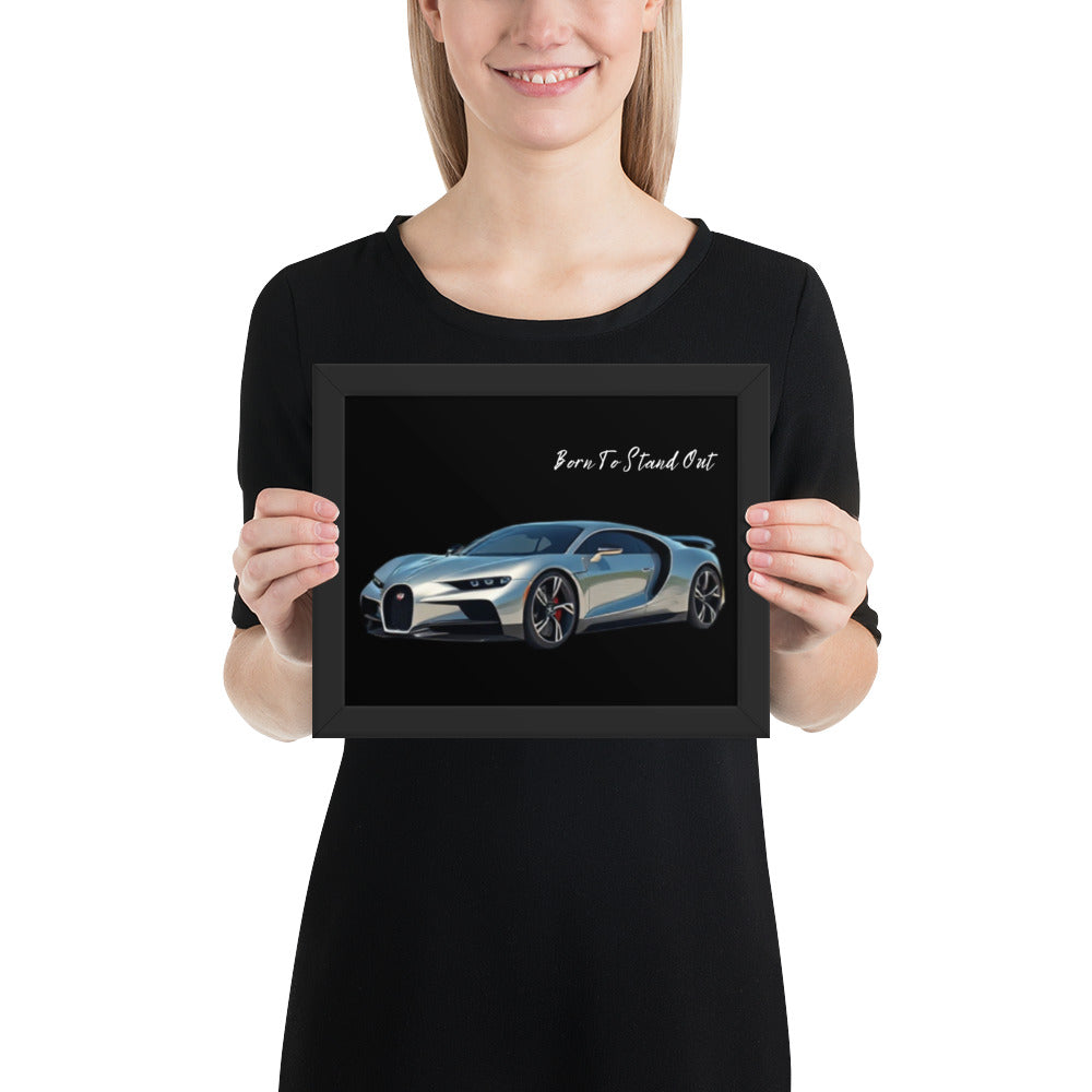 Bugatti Chiron - Framed Wall Art Print