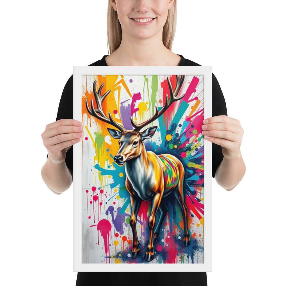 Deer - Framed Wall Art Print