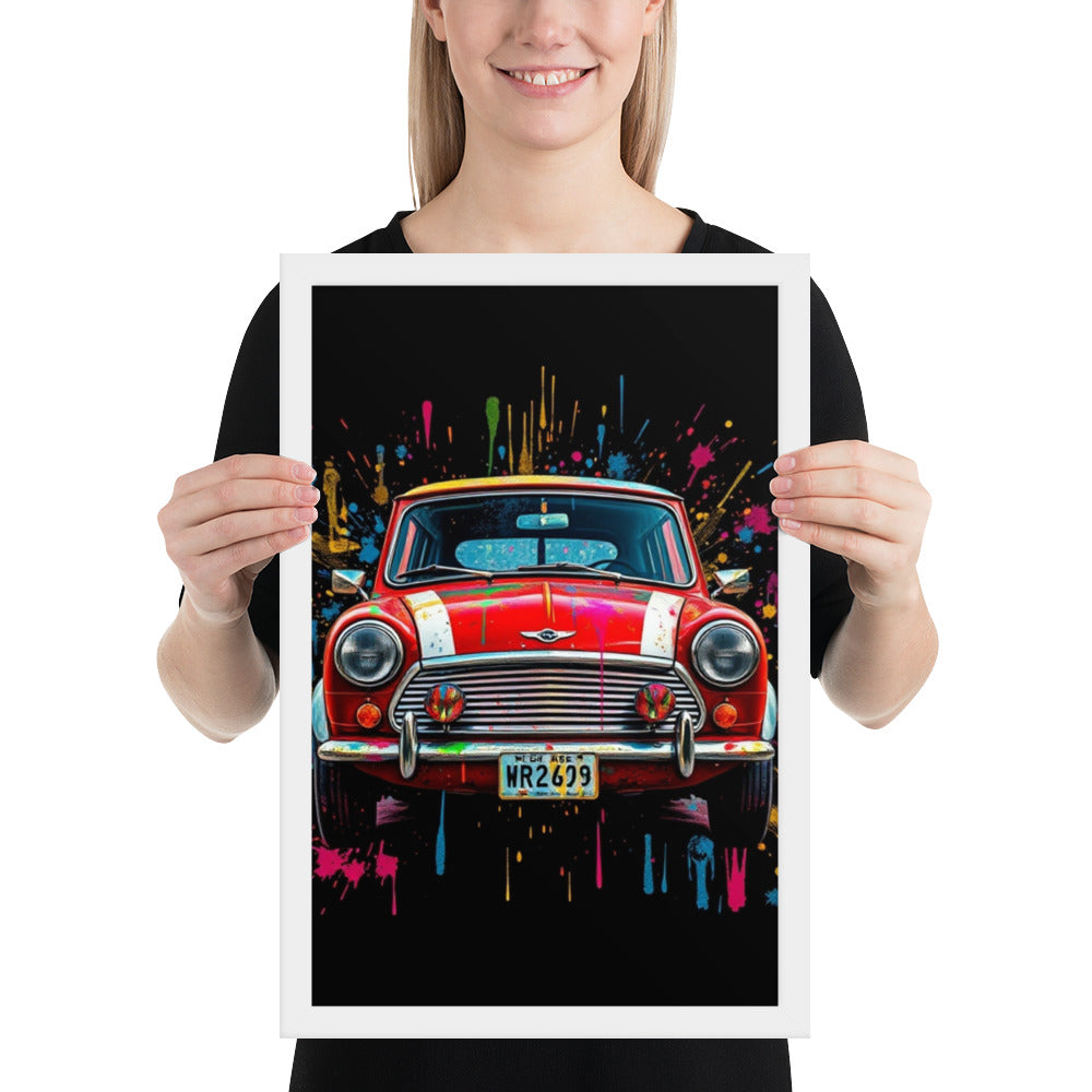 Rover Mini Cooper - Framed Wall Art Print