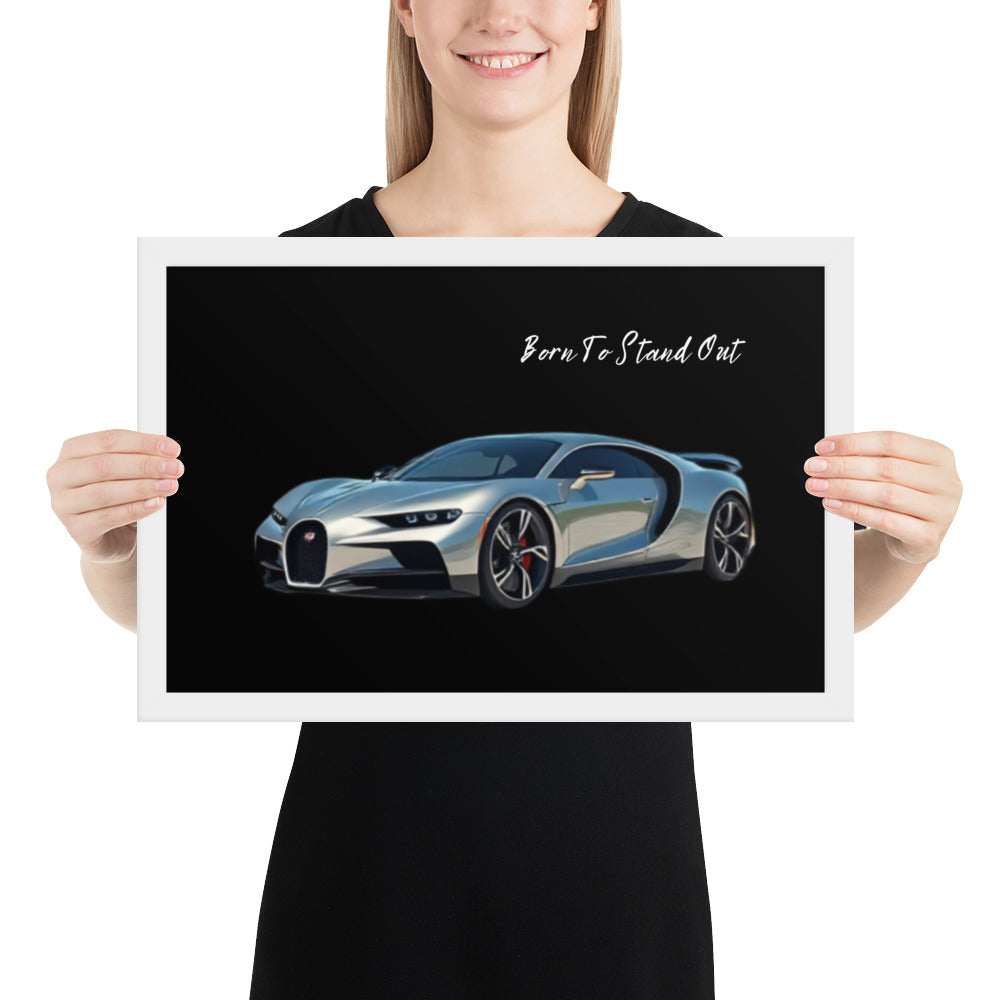 Bugatti Chiron - Framed Wall Art Print