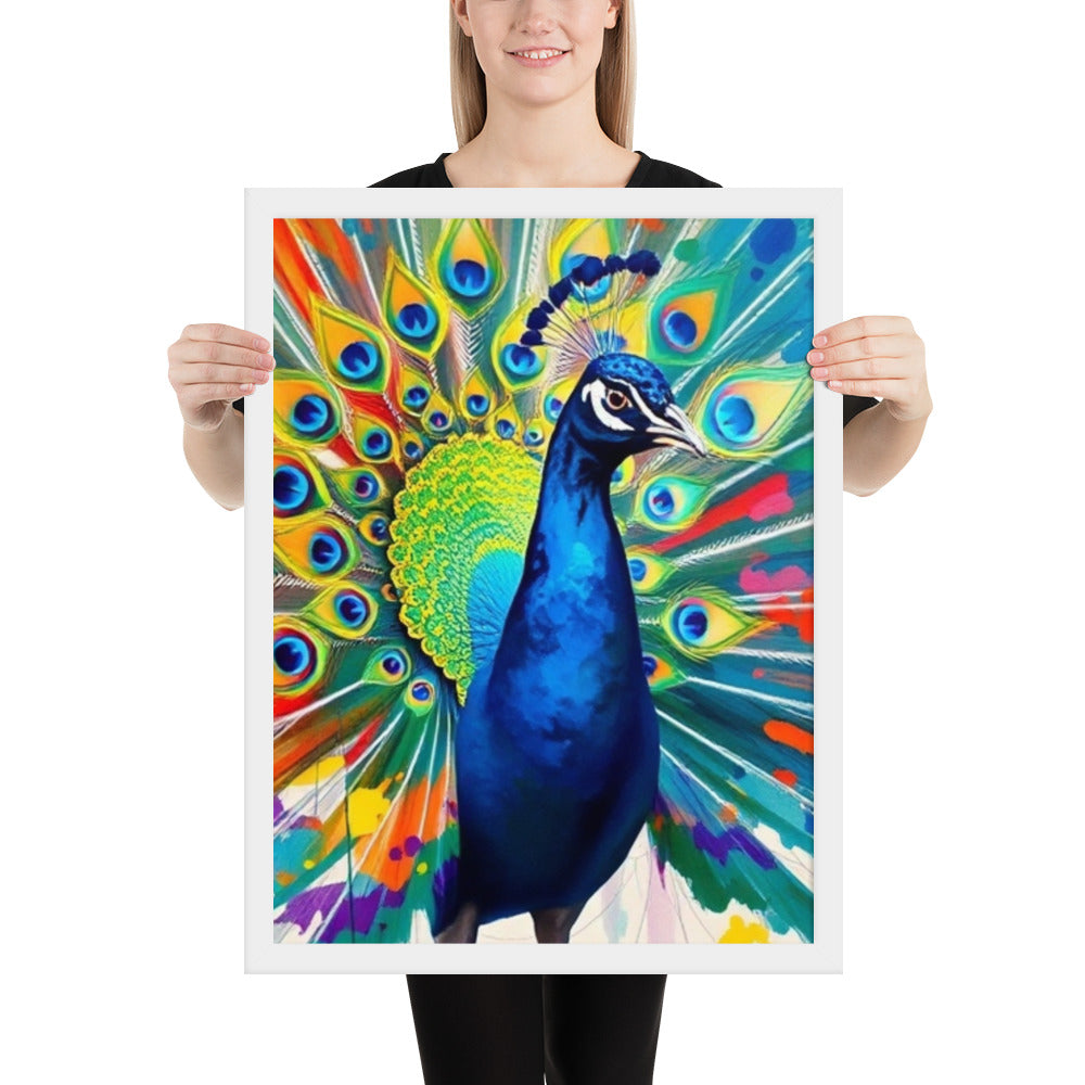 Peacock - Framed Wall Art