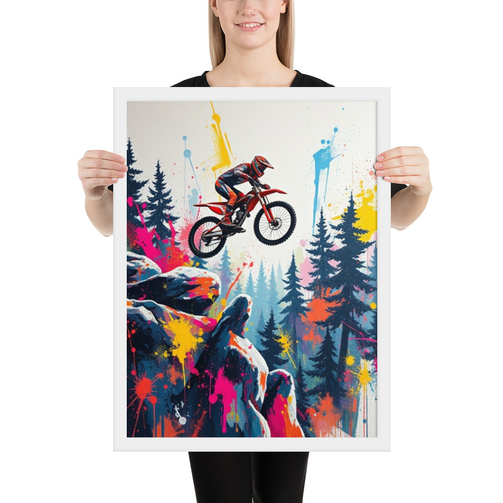 Mountain Bike - Framed Wall Art Print