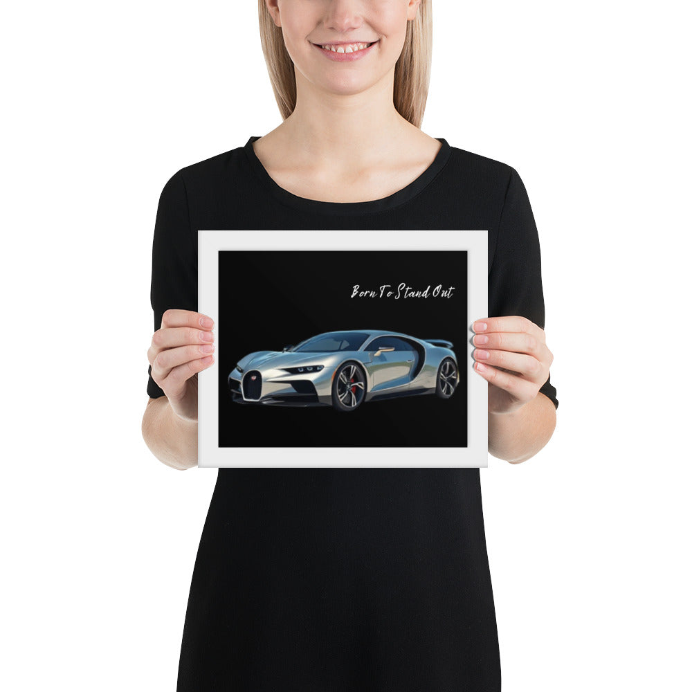 Bugatti Chiron - Framed Wall Art Print